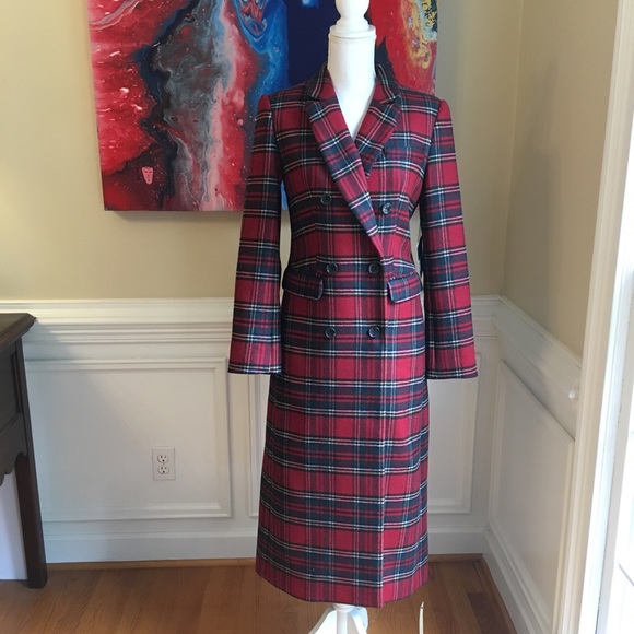 reformation plaid coat